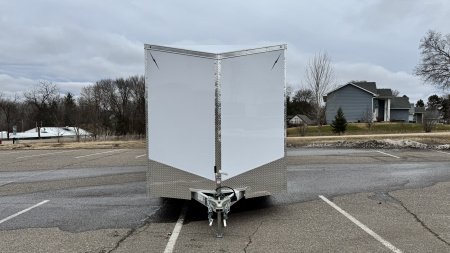 New Lightning 7.5x16 Aluminum Enclosed Trailer - Rear ramp door!
