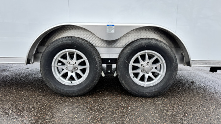 New Lightning 7.5x16 Aluminum Enclosed Trailer - Rear ramp door!