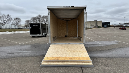 New Lightning 7.5x16 Aluminum Enclosed Trailer - Rear ramp door!