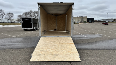 New Lightning 7.5x16 Aluminum Enclosed Trailer - Rear ramp door!