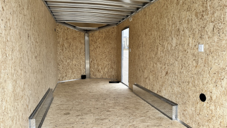 New Lightning 7.5x16 Aluminum Enclosed Trailer - Rear ramp door!