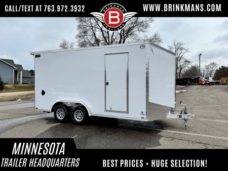 New Lightning 7.5x16 Aluminum Enclosed Trailer - Rear ramp door!