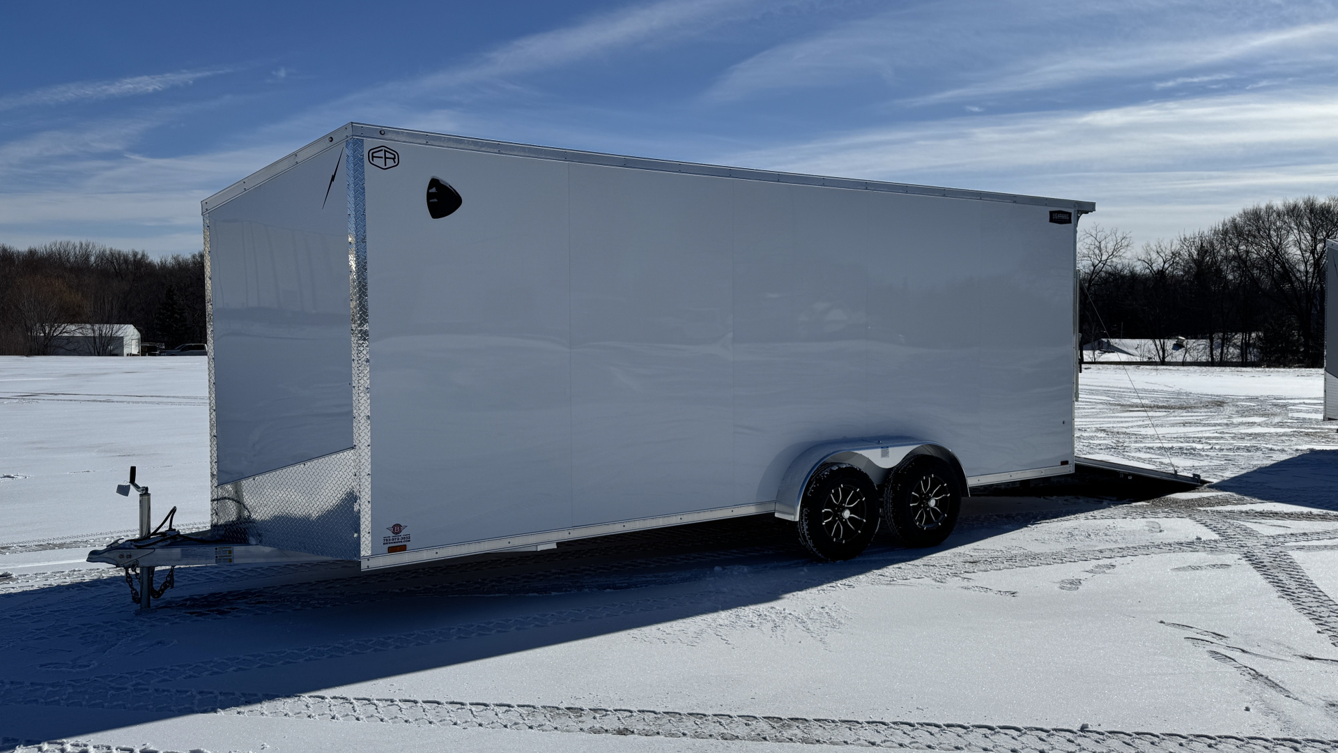 New Lightning 7x20 Aluminum Enclosed Cargo Trailer with Ramp Door!