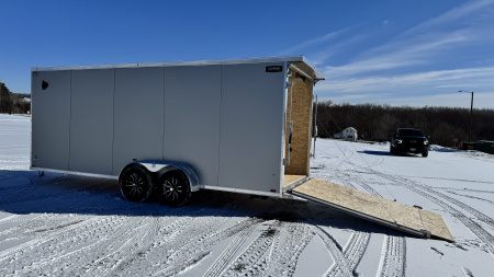 New Lightning 7x20 Aluminum Enclosed Cargo Trailer with Ramp Door!