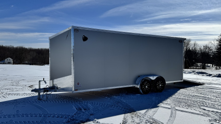 New Lightning 7x20 Aluminum Enclosed Cargo Trailer with Ramp Door!