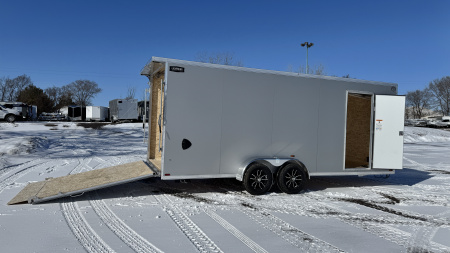 New Lightning 7x20 Aluminum Enclosed Cargo Trailer with Ramp Door!