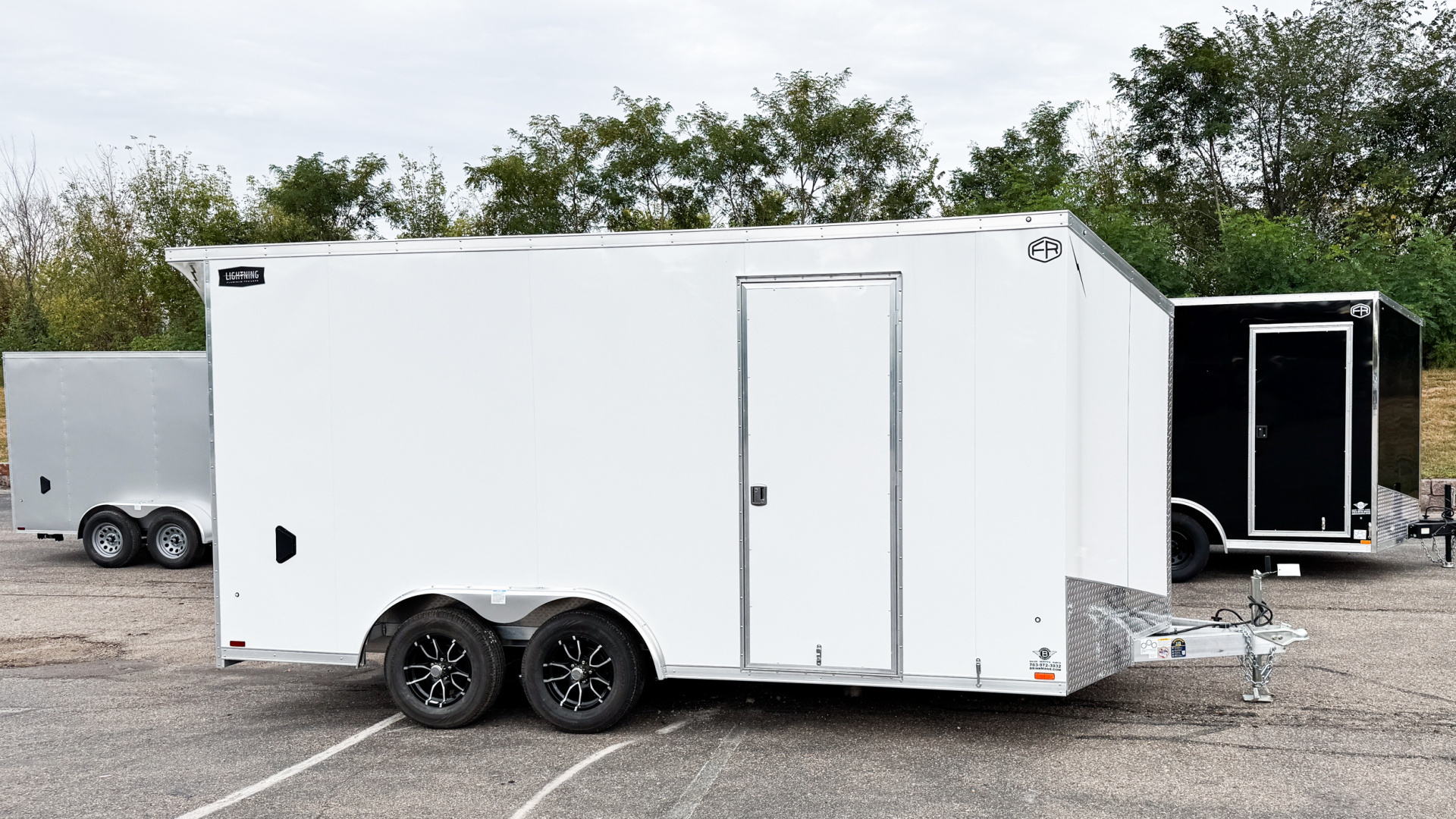 New LIGHTNING 8.5X16 ENCLOSED CARGO TRAILER - RAMP DOOR!