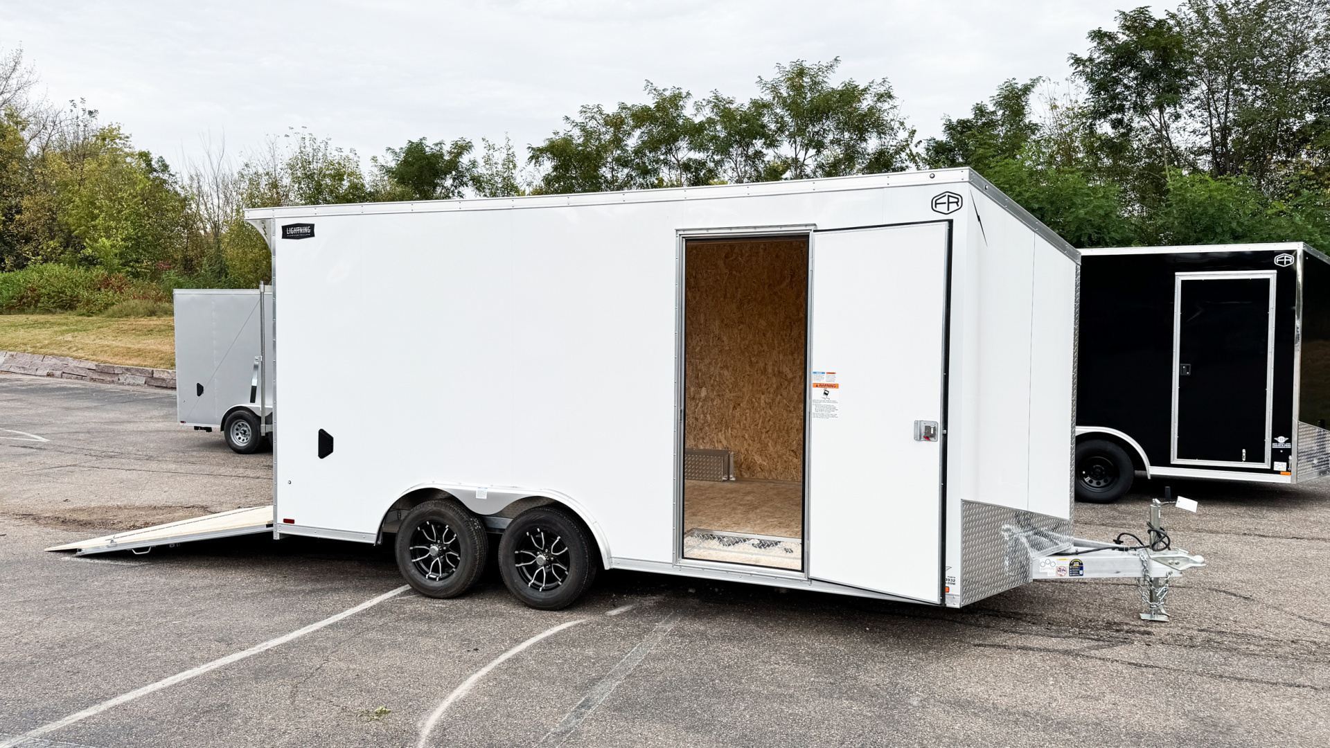 New LIGHTNING 8.5X16 ENCLOSED CARGO TRAILER - RAMP DOOR!