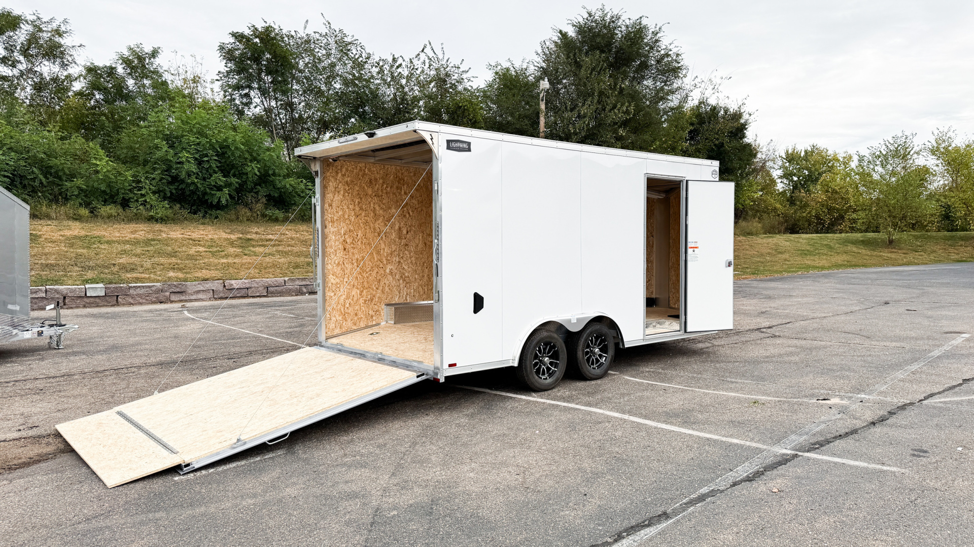 New LIGHTNING 8.5X16 ENCLOSED CARGO TRAILER - RAMP DOOR!