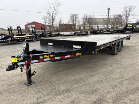Used 2025 BIG TEX TRAILERS 14OA-20STA-S8BK (20' x 102 ) 14K Deckover Equipment Trailer