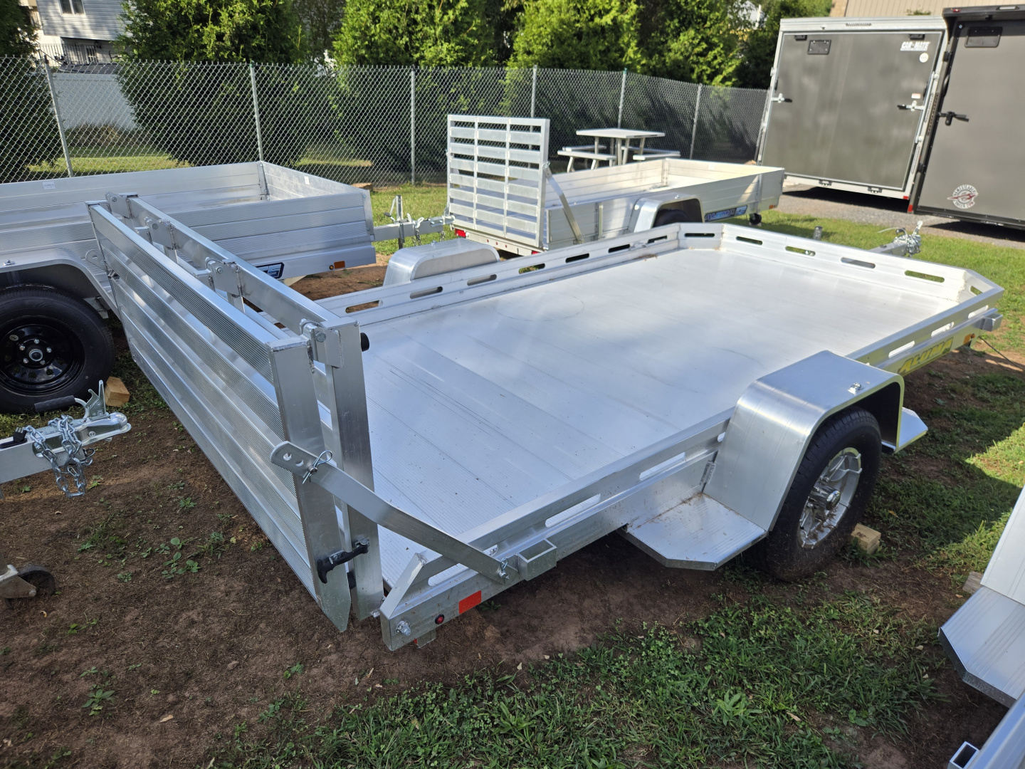 New 6.5' x 12' ALUMA 7712H Aluminum Utility Trailer, 3K GVWR ***w/Bi-Fold Rear Gate & Tongue Handle