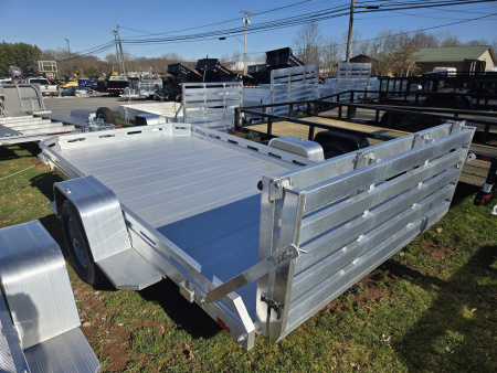 New 6.5' x 12' ALUMA 7712H Aluminum Utility Trailer, 3K GVWR ***w/Bi-Fold Rear Gate & Tongue Handle