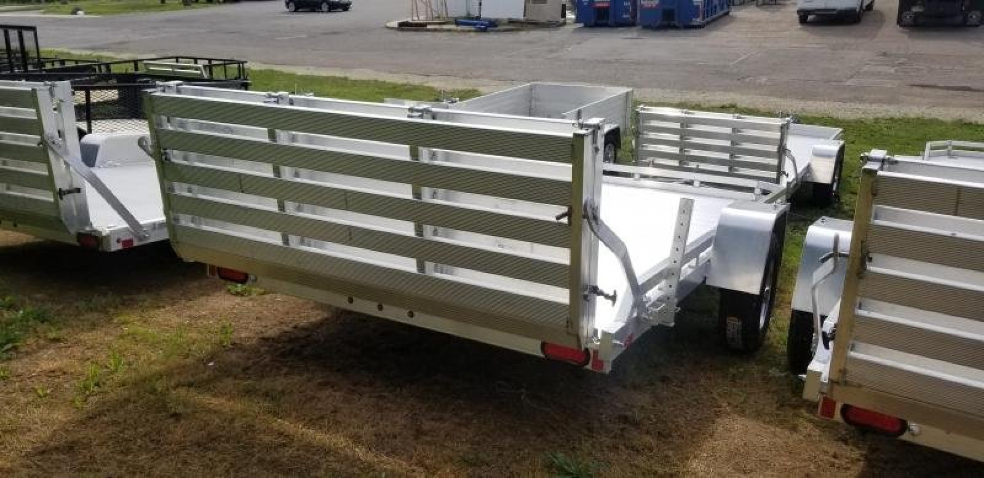 New 6' 6" x 14' ALUMA 7814BT Single Axle Utility Trailer, 3k GVWR **w/ Bi-Fold Rear Gate