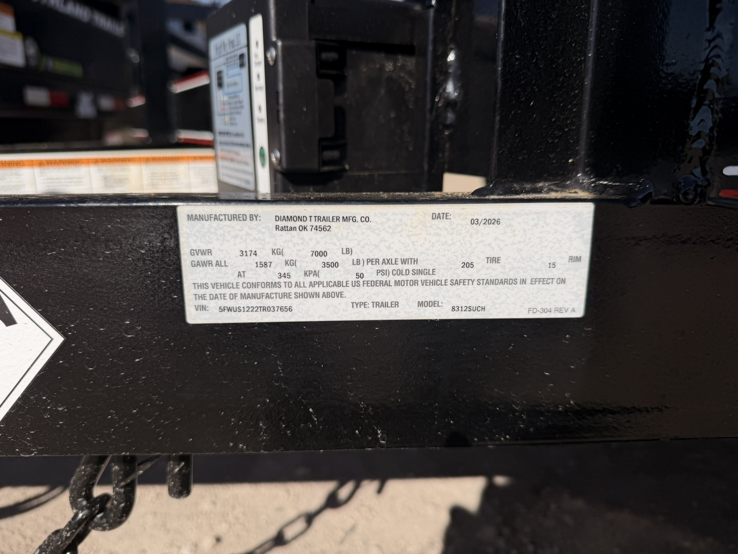 New 2026 Diamond T 7-12 Tandem Axle Ramp Gate Utility 7K GVWR