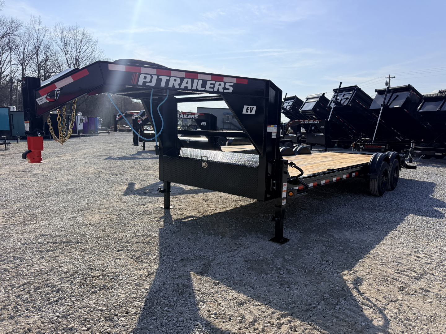 New 2026 PJ Trailers 7X24 GOOSENECK I-BEAM EQUIPMENT TRAILER 16680 GVWR (MEGA RAMPS) Flatbed Trailer