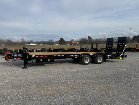 New 2026 Behnke 102"x27' 20 TON Pintle Hitch Tag Trailer *AIR RAMPS*