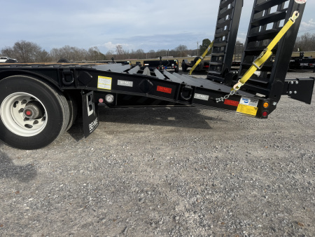 New 2026 Behnke 102"x27' 20 TON Pintle Hitch Tag Trailer *AIR RAMPS*
