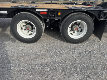 New 2026 Behnke 102"x27' 20 TON Pintle Hitch Tag Trailer *AIR RAMPS*