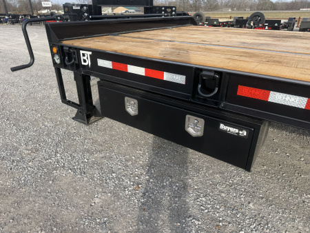 New 2026 Behnke 102"x27' 20 TON Pintle Hitch Tag Trailer *AIR RAMPS*