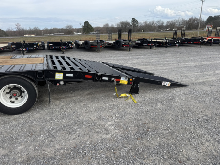 New 2026 Behnke 102"x27' 20 TON Pintle Hitch Tag Trailer *AIR RAMPS*