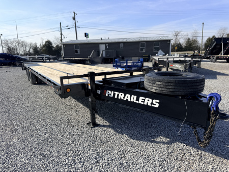 New 2026 PJ Trailers 102X32 PINTLE HITCH 25900 GVWR MEGA RAMPS Equipment Trailer