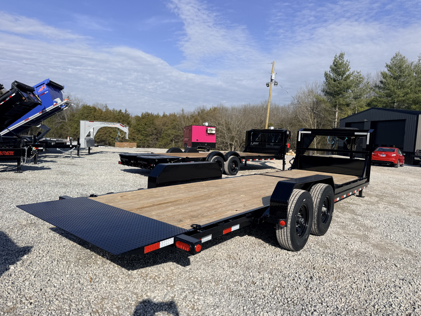 New 2026 PJ Trailers 7X24 GOOSENECK GRAVITY TILT 15680 GVWR Flatbed Trailer