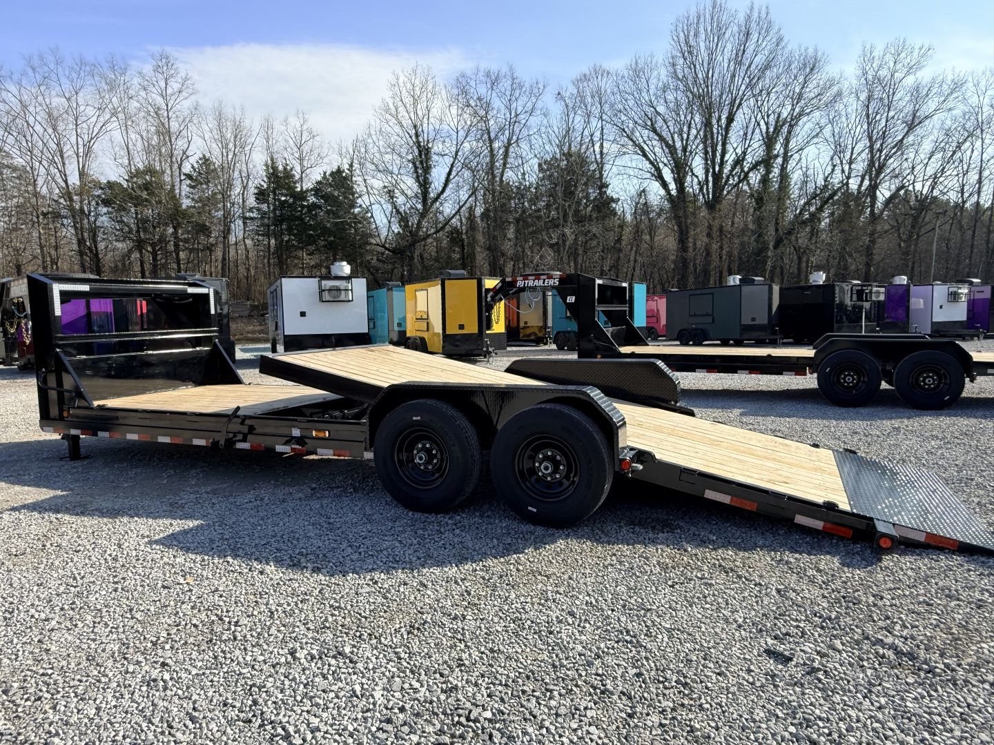 New 2026 PJ Trailers 7X24 GOOSENECK GRAVITY TILT 15680 GVWR Flatbed Trailer