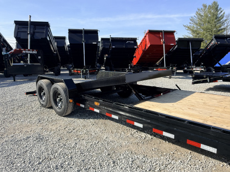 New 2026 PJ Trailers 7X24 GOOSENECK GRAVITY TILT 15680 GVWR Flatbed Trailer