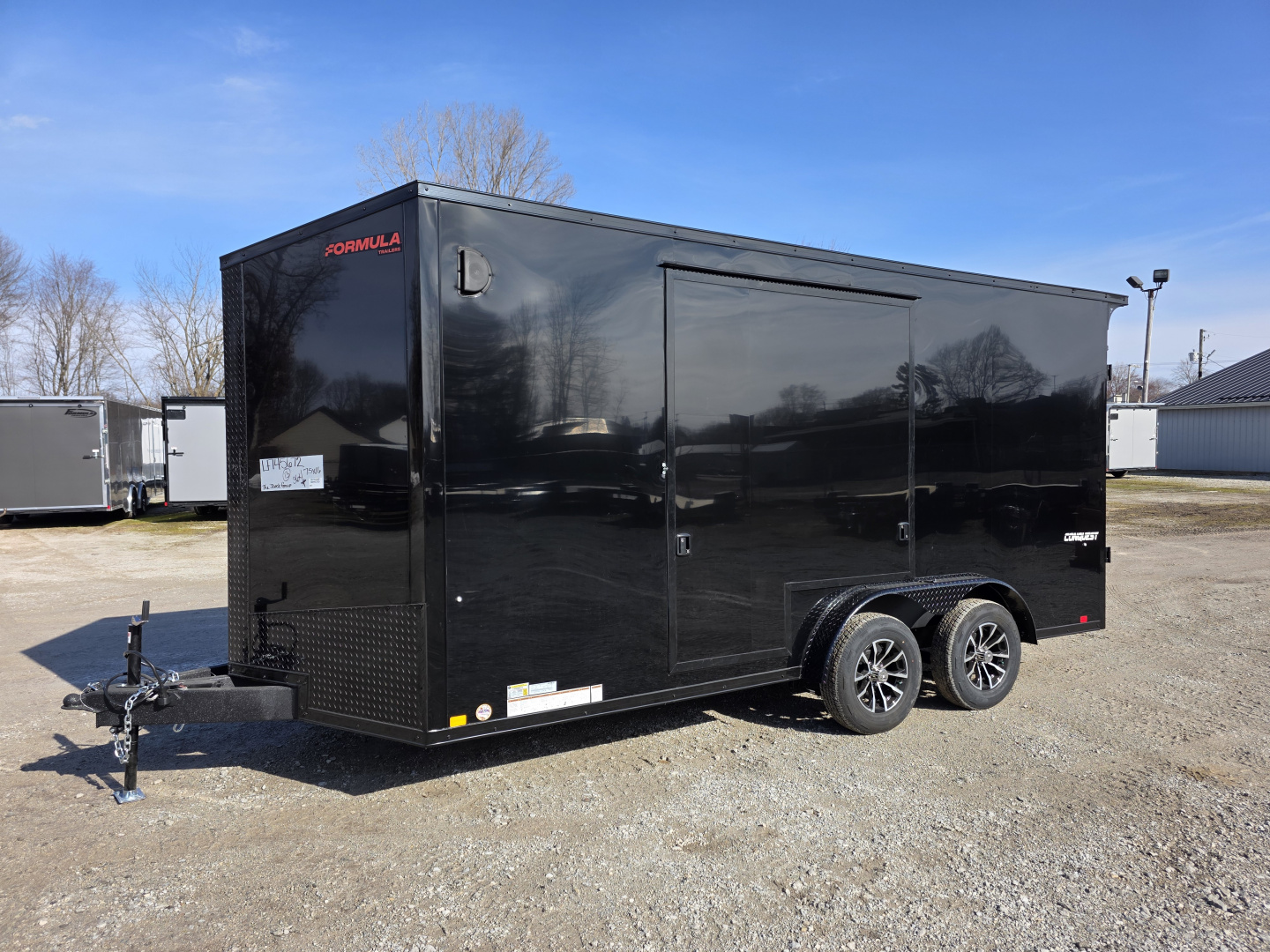 New 2026 Formula Trailers 7.5X16 UTV SXS ESCAPE DOOR BLACKOUT SCREWLESS GOLF CART Cargo / Enclosed Trailer