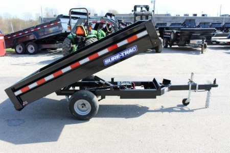 New 2026 SURE-TRAC 4.5' X 8' Deckover Utility Hydraulic Dump Trailer - 2990# GVW