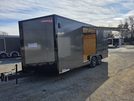 New 2026 Formula Trailers 8.5x20 CAR HAULER WITH ESCAPE DOOR BLACKOUT TRIM 10K GVWR 7' INSIDE SXS UTV GOLF CART Cargo / Enclosed Trailer