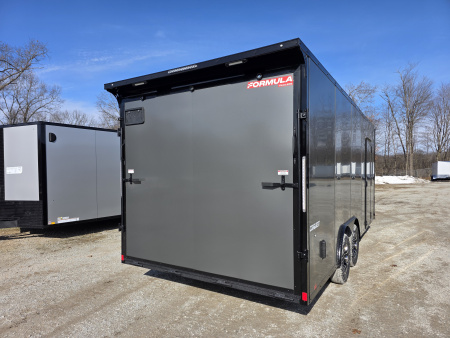 New 2026 Formula Trailers 8.5x20 CAR HAULER WITH ESCAPE DOOR BLACKOUT TRIM 10K GVWR 7' INSIDE SXS UTV GOLF CART Cargo / Enclosed Trailer