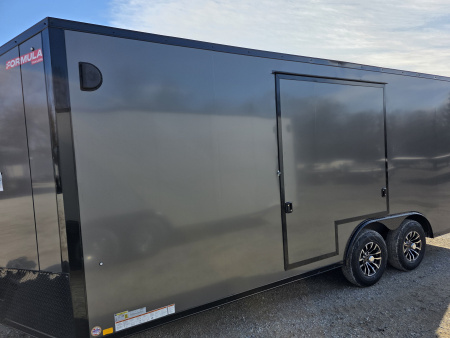 New 2026 Formula Trailers 8.5x20 CAR HAULER WITH ESCAPE DOOR BLACKOUT TRIM 10K GVWR 7' INSIDE SXS UTV GOLF CART Cargo / Enclosed Trailer