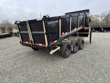 New 2026 RawMaxx 83X16 LPX TRIPLE AXLE Dump Trailer W/ 44'' SIDES,HYDRAILIC JACKS, 14 PLY TIRES, RAMPS, TARP, SPREAD GATE