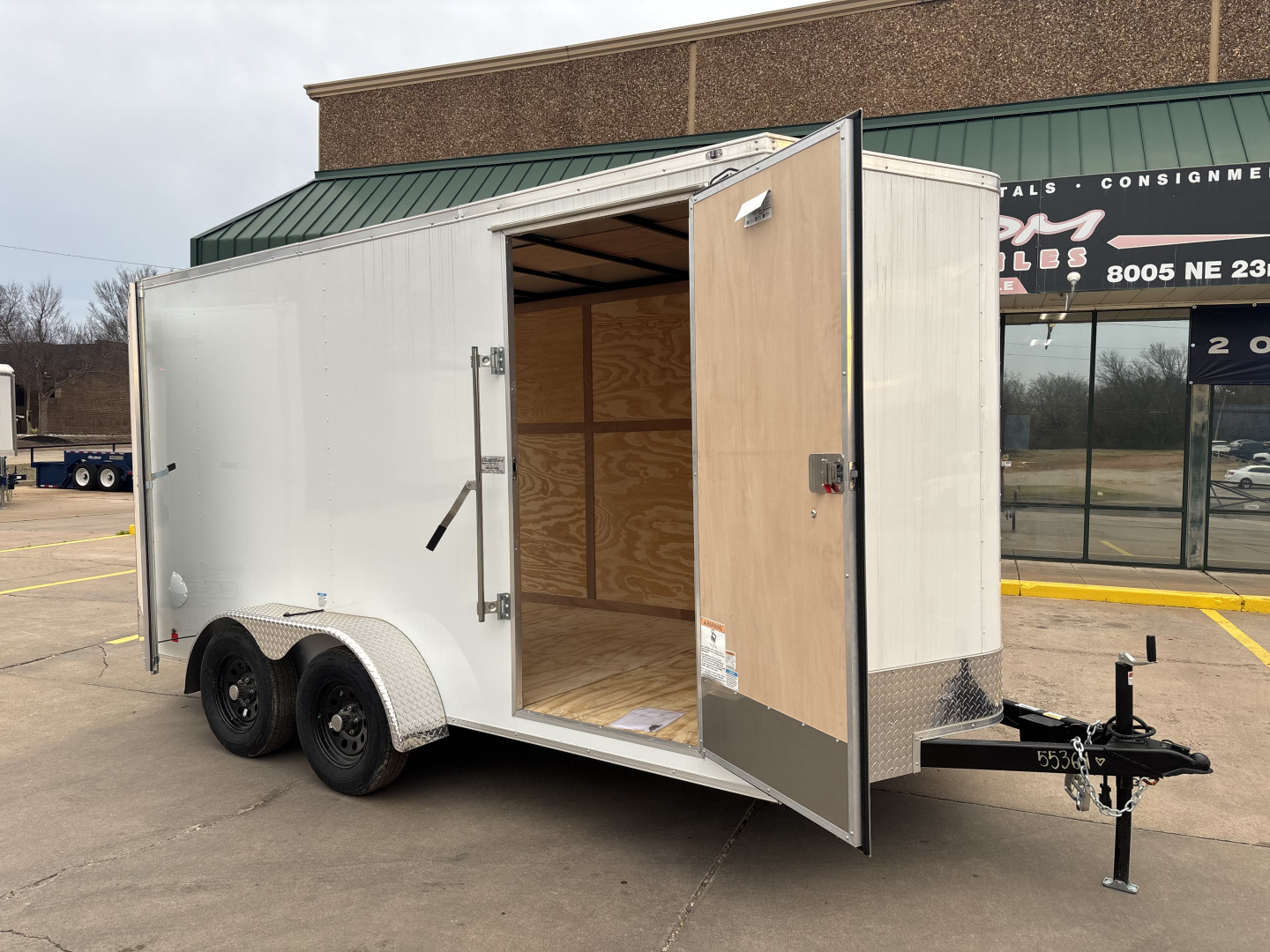 New #055364 2026 FOREST RIVER TA2 7 X 14 TANDEM AXLE 7K ENCLOSED W/ REAR DOUBLE DOORS