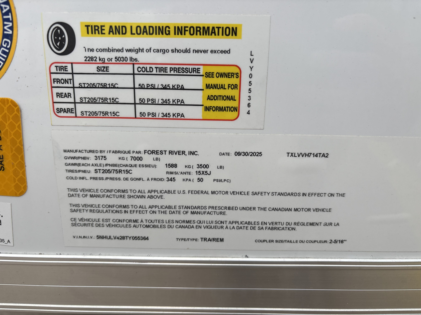 New #055364 2026 FOREST RIVER TA2 7 X 14 TANDEM AXLE 7K ENCLOSED W/ REAR DOUBLE DOORS
