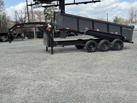 New 2026 RawMaxx 83X16 LPX TRIPLE AXLE Dump Trailer W/ 36'' SIDES,HYDRAILIC JACKS, 14 PLY TIRES, RAMPS, TARP, SPREAD GATE