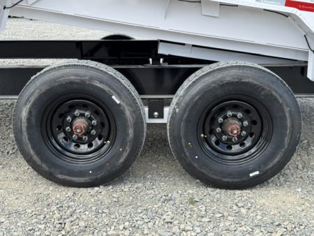 New 2026 RawMaxx 83X16 LPX 8K AXLES Dump Trailer W/ 36'' SIDES, HYDRAULIC JACKS, TARP, RAMPS, SPREAD GATE, 14PLY TIRES