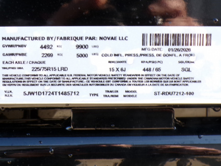 New 2026 Sure-Trac RDU 7212 Dump Trailer