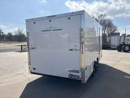 New #097594 2026 FOREST RIVER TA3 8.5 X 16 TANDEM AXLE 10K ENCLOSED W/ REAR RAMP DOOR