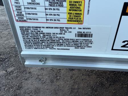 New 2026 WELLS CARGO 6x10 6'6" Interior Height Fasttrac Deluxe Cargo / Enclosed Trailer w/Ramp Door
