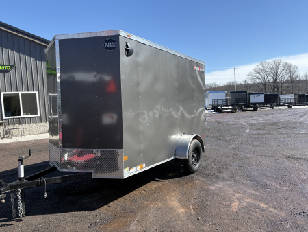 New 2026 WELLS CARGO 6x10 6'6" Interior Height Fasttrac Deluxe Cargo / Enclosed Trailer w/Ramp Door