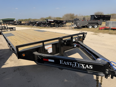 New 2026 East Texas Trailers 102x20ft Bumper Pull Flatbed Trailer