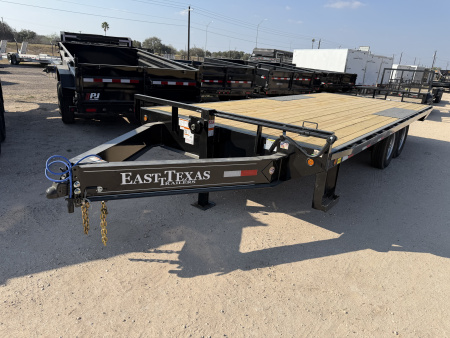 New 2026 East Texas Trailers 102x20ft Bumper Pull Flatbed Trailer