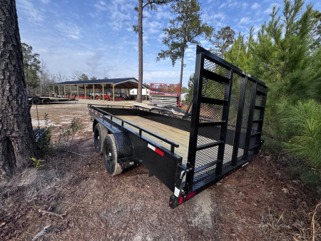 New 2026 Sure-Trac 7X16 STEEL HIGH SIDE 7K Utility Trailer