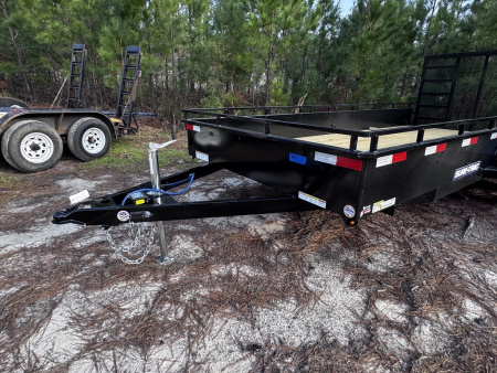 New 2026 Sure-Trac 7X16 STEEL HIGH SIDE 7K Utility Trailer