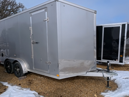 Used 2025 Stealth Trailers 7 x 14 x 7 with UTV Package , Rear Stabilizer Jacks - Silver