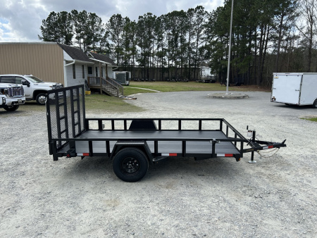 New 2026 Prospector 6.5x12 Utility Trailer, with Tubing Top Rail & Spring Assisted Tubing Gate