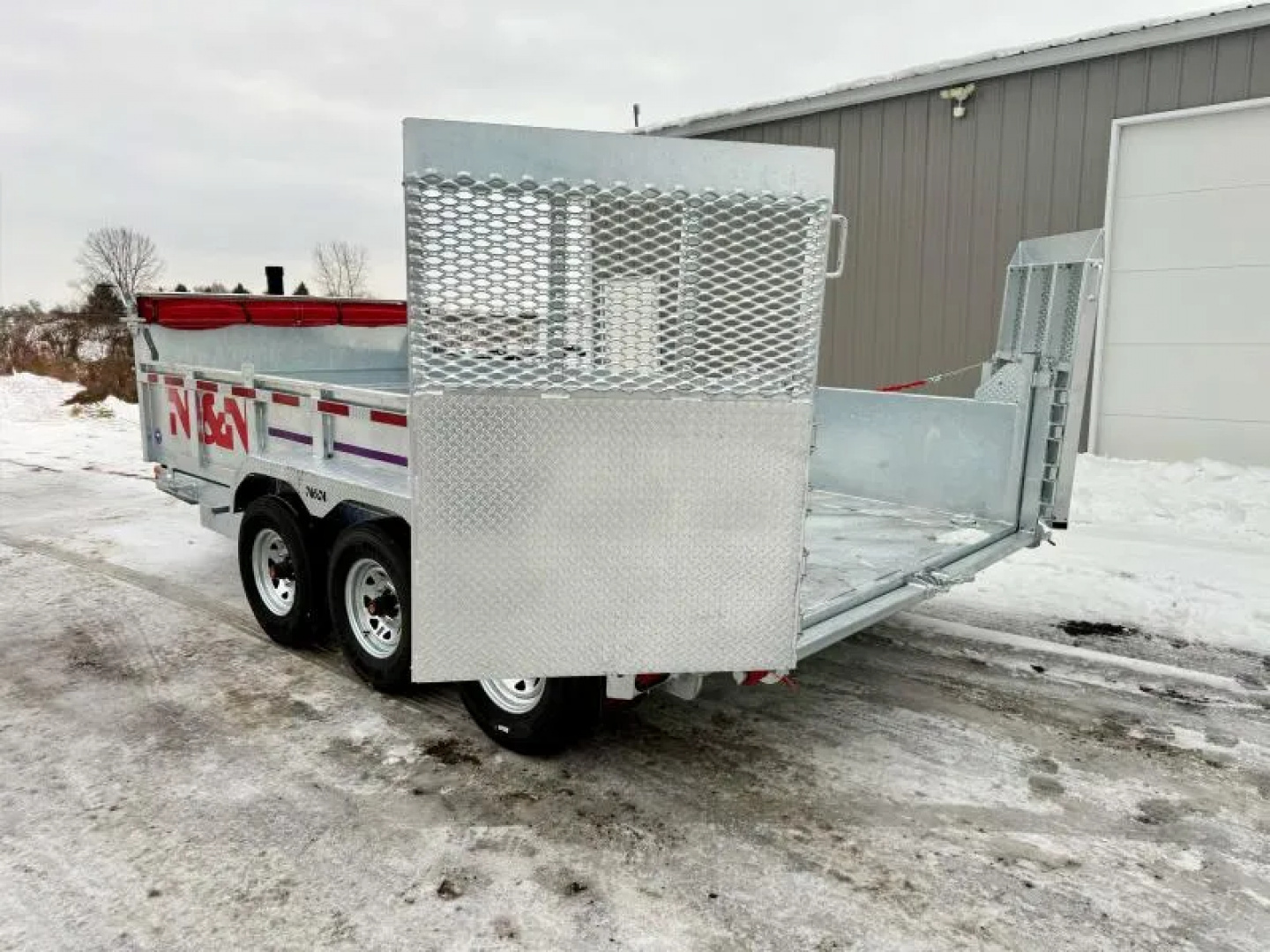 New 2026 N&N 7X16 Galvanized Tri-axle Dump Trailer 21K