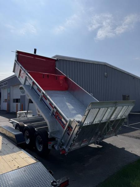 New 2026 N&N 7X16 Galvanized Tri-axle Dump Trailer 21K